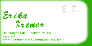 erika kremer business card